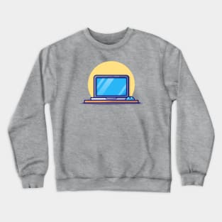 Laptop With Mouse Cartoon Vector Icon Illustration Crewneck Sweatshirt